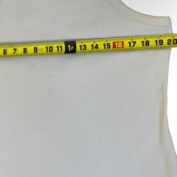 Old Navy Ribbed Tank Dress Midi Length Apron Cami Dress Beige Minimalist Sz 2X - Picture 10 of 12